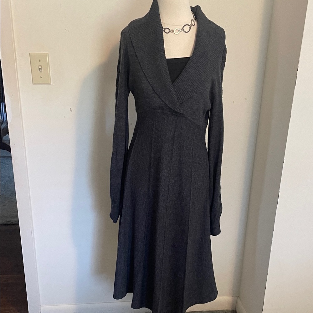 Jones Wear Charcoal Long Sleeve sweater dress size large